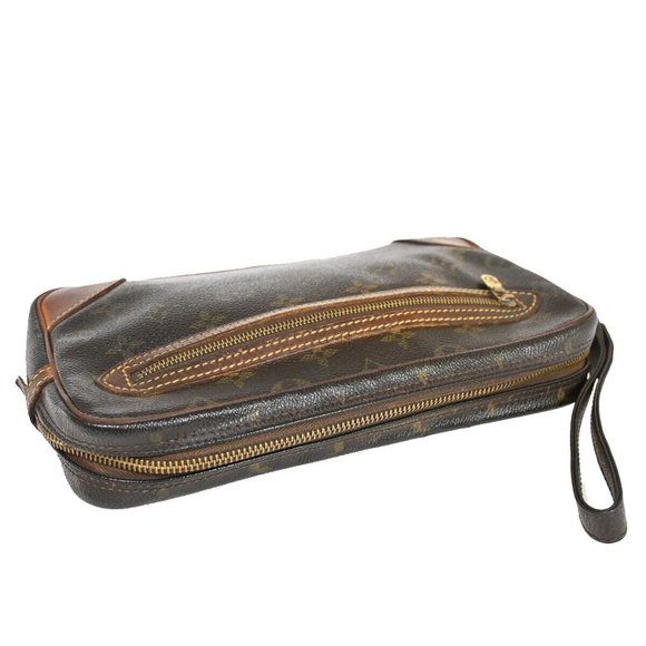 LOUIS VUITTON Marly Dragonne GM Clutch Hand Bag Monogram Brown M51825 09FA400 - Picture 5 of 15